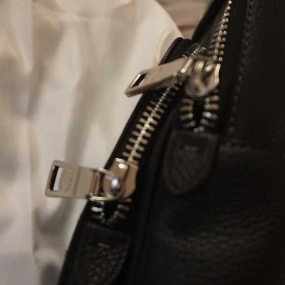 Coach Sling Black Leather Nickel  NWT Unisex - Picture 3 of 9